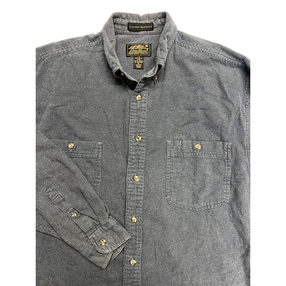 Eddie Bauer Other - Vintage Eddie Bauer Men's Large Sonoma Heathers Button Down Shirt Gray Cotton